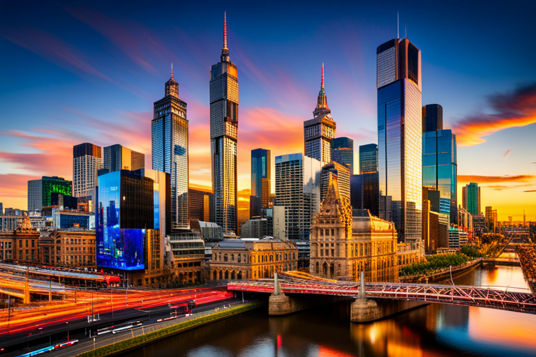 Melbourne City Futuristic View